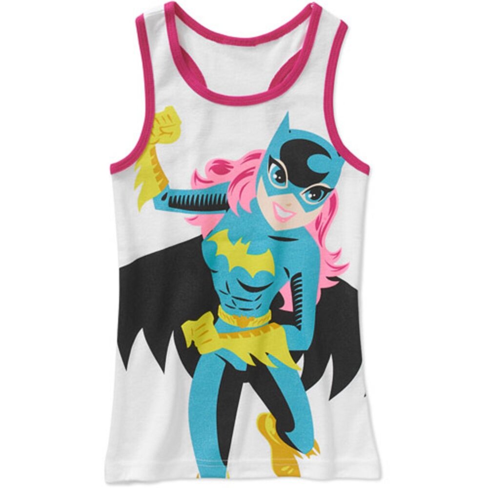 DC Comics Girls Batgirl Racer Back Tank Top Small, New